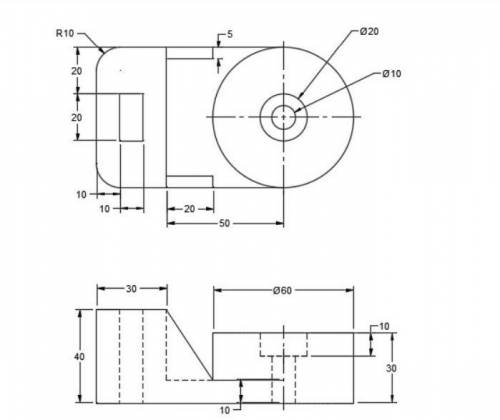 How do you draw the right side and isometric view of this? PLEASE HELP