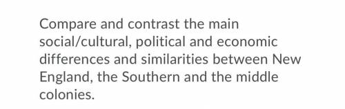 Help please ASAP! Compare and contrast the main social/cultural, political and economic differences