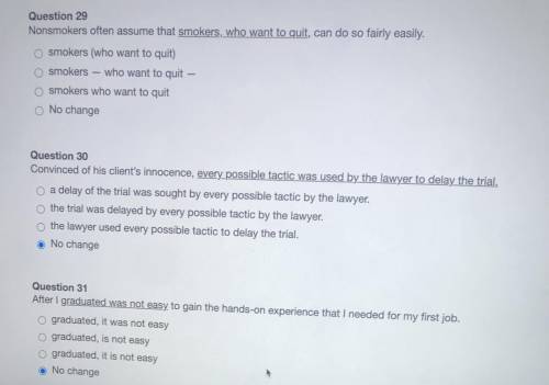 If any of the underlined segments has an error, select the answer choice that Corrects the error. I