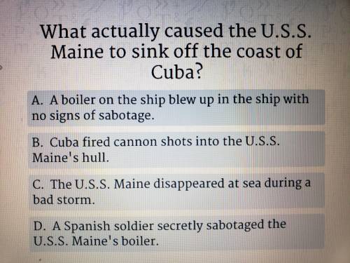 Giving brainiest-5star-follow-and ty

What actually caused the U.S.S. Maine to sink off the coast