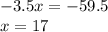 -3.5x=-59.5\\x=17