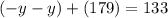 (-y-y)+(179)=133