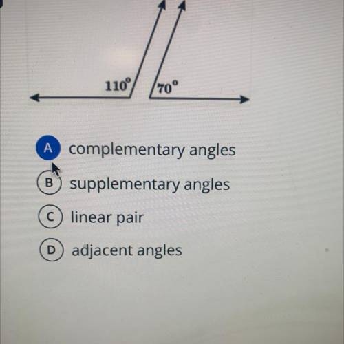 What is the angle relationship between the two angles