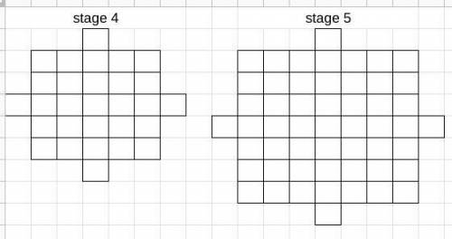 Q1: The first three stages of a pattern are shown below. Each stage of the pattern is made up of sma
