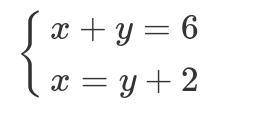 What is the solution to this system of equations?

The choices are:
(4,2)
(6,4)
(2,4)
(3,3)
