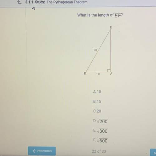 What is length of Ef?