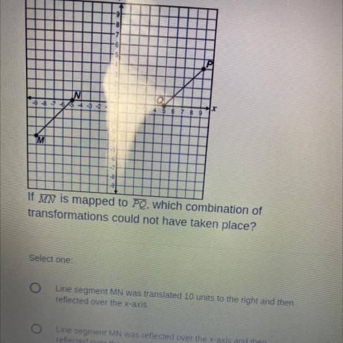 If mn is mapped to pq which combination of transfomation could not have taken place