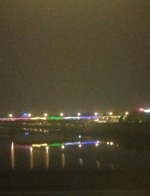 The beautiful bridge lights