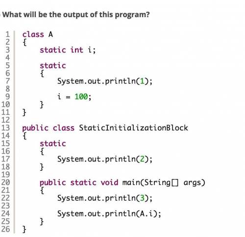 What is the output for this program?