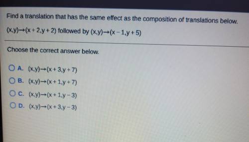 Find a translation that has the same effect as the composition of translations below. (x,y)=(x + 2