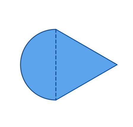 A half circle is joined to an equilateral triangle with side lengths of 10 units. what is the perim