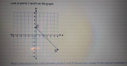 Look at points C and D on the graph: Y 5. a LOH C 2 1 1 2 -6 -5 -4 -3 -2 -1 0 2 3 पा 3 What is the