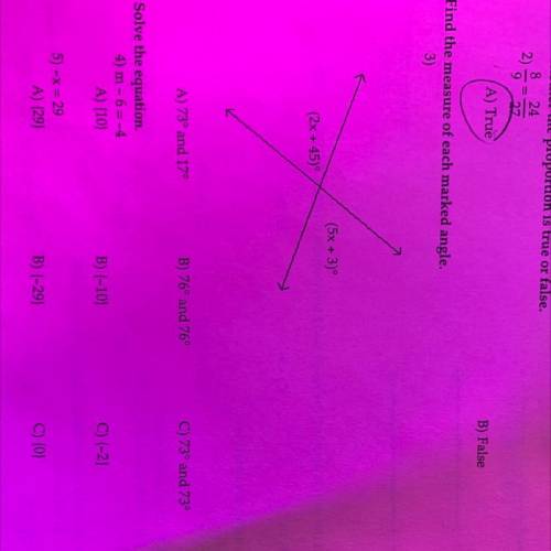 Find the measure of each marked angle.