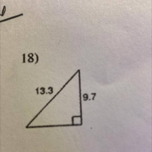 (Pythagorean theorem) find the missing side length. Round to the nearest hundredth (show steps)