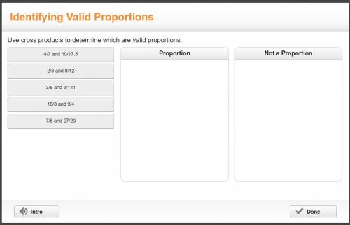 Which are valid proportions?