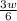 \frac{3w}{6}