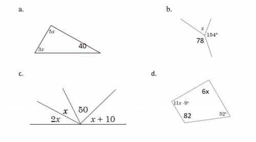 What is the value of x? show the workout