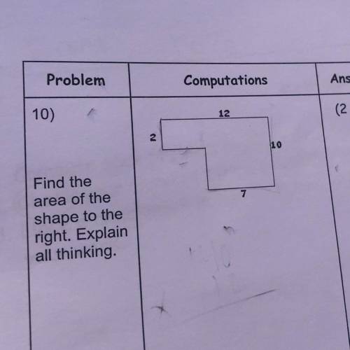 Find the area! Explain all thinking!! Thank you! <3