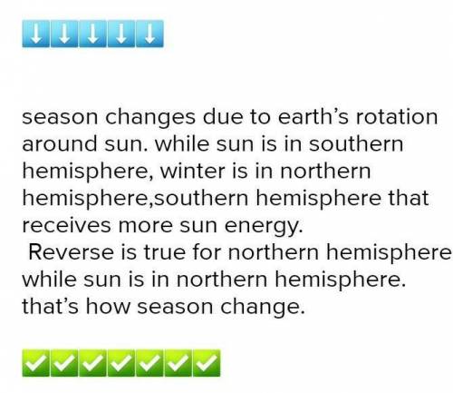 What is season change?long answer