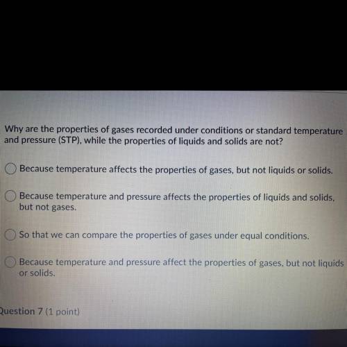 Why are the properties of gases recorded under conditions or standard temperature

and pressure (S