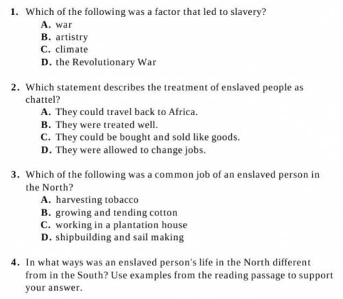Please answer these 4 questions correctly to get brainliest