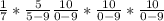 \frac{1}{7}*\frac{5}{5-9}  \frac{10}{0-9} *\frac{10}{0-9} * \frac{10}{0-9}