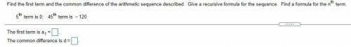 Find the first term and the common difference of the arithmetic sequence.