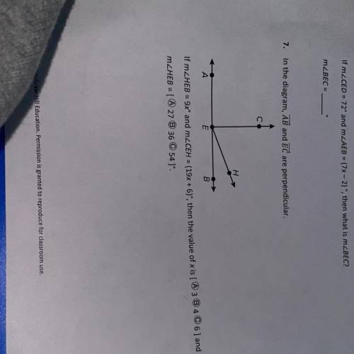 In the diagram ,AB and EC are perpendicular.