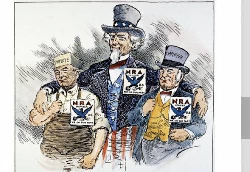 The NRA was a government agency that tried to help U.S. industry recover from the Depression. What