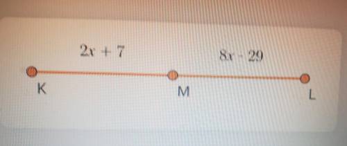 In the diagram below M is the midpoint of KL