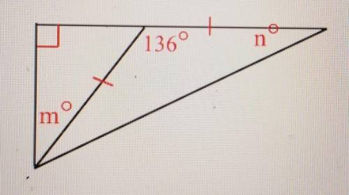 Find the values of m and n. (degrees)