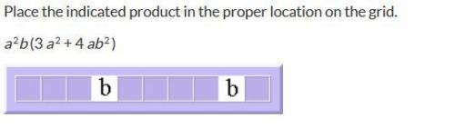 Help Please. Will Mark Brainiest. Place the indicated product in the proper location on the grid.