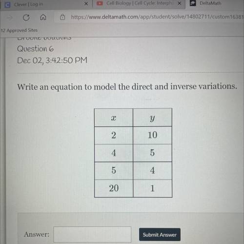 Write an
equation to model the direct and inverse variations.