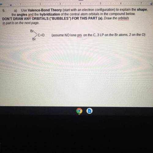 A. Photo Below

B. Now draw those atomic orbitals you obtained in part a and then overlap them to