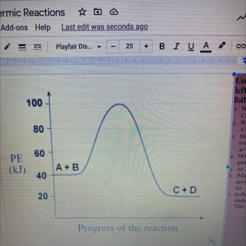 Is this an exothermic or
endothermic reaction? Explain.