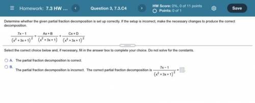 PLEASE HELP THIS IS MATH171 and the topic is partial fraction decomposition