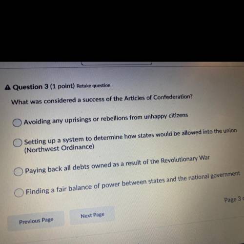 What was considered a success of the Articles of Confederation?

Avoiding any uprisings or rebelli