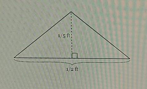 What is the area, in square feet, of the shape below? Express your answer as a fraction in simplest