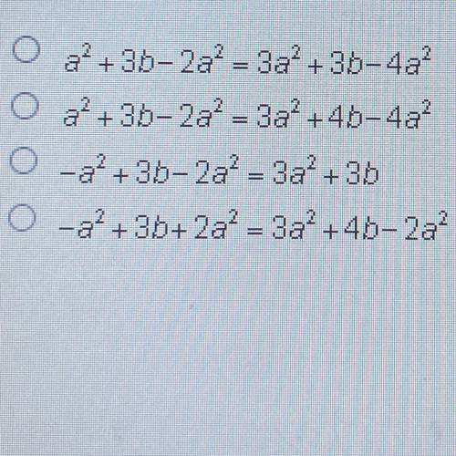 HELP ME ASAP PLSPLSPLS 
Which shows equivalent expressions?