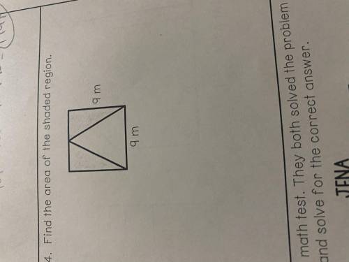 Find the area of the shaded region