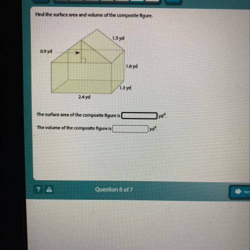 Find the surface area and volume of the composite figure