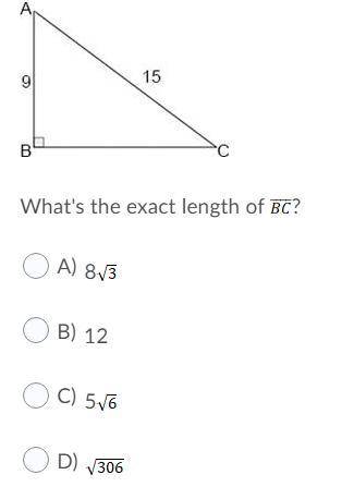 Whats the exact length of BC?