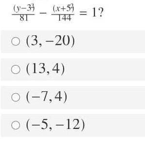 Which of the following is a focus of the hyperbola?