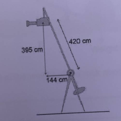 Calculate the

moment about the pivot caused by the weight of the camera when
the arm of the boom