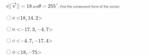 Find the component form of a vector.