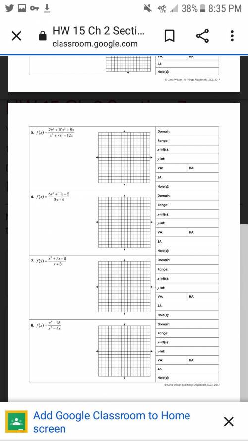 Questions 1 3 5 7 range and graph not needed