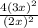 \frac{4(3x)^2}{(2x)^2}