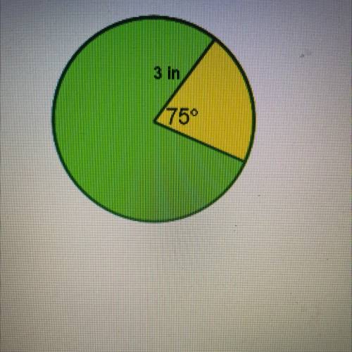 Determine the area of the yellow sector 
A.5/4
B.5/2
C.9/2
D.15/8