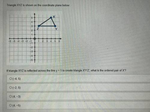 Triangle XYZ is shown on the coordinate plane below: