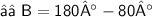 \begin{gathered}\\ \sf ⇒∠B=180°-80° \end{gathered}